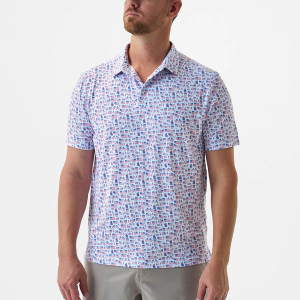 Old Glory Short Sleeve Performance Polo