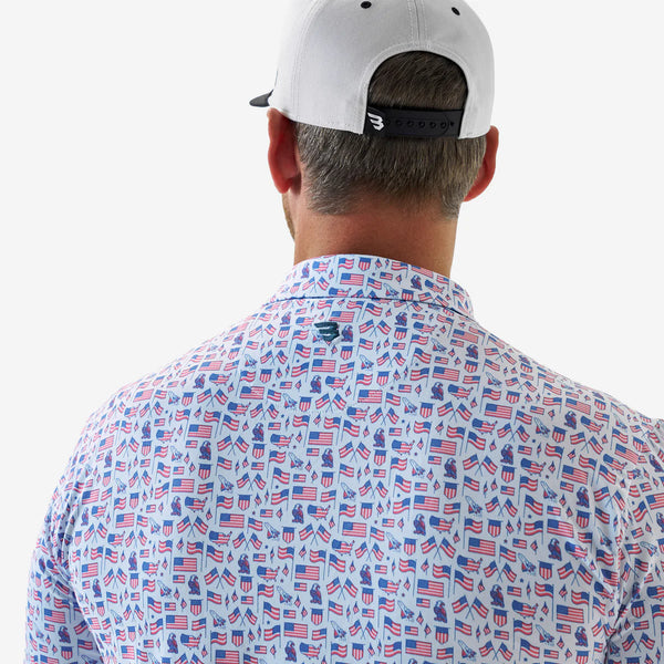 Old Glory Short Sleeve Performance Polo