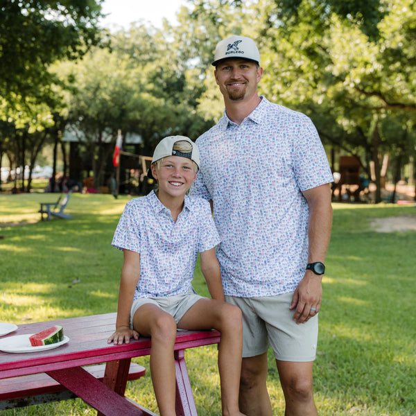 Old Glory Short Sleeve Performance Polo