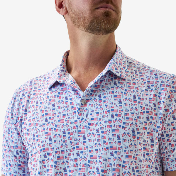 Old Glory Short Sleeve Performance Polo