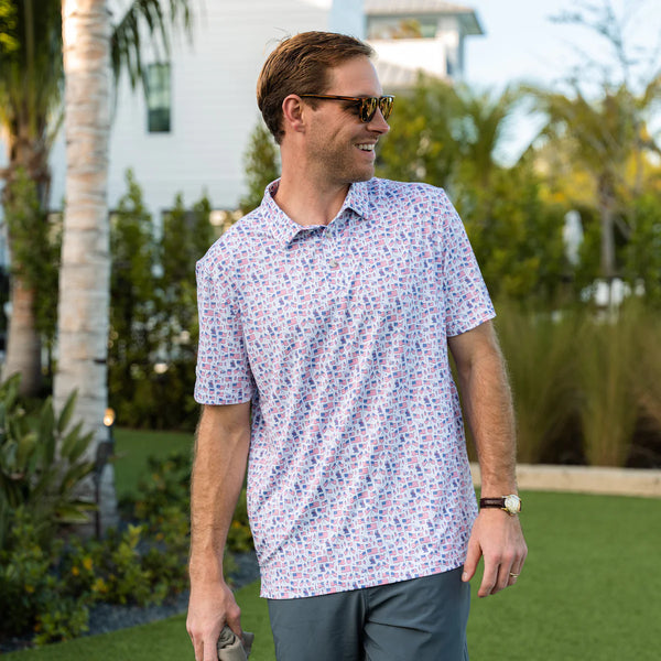 Old Glory Short Sleeve Performance Polo