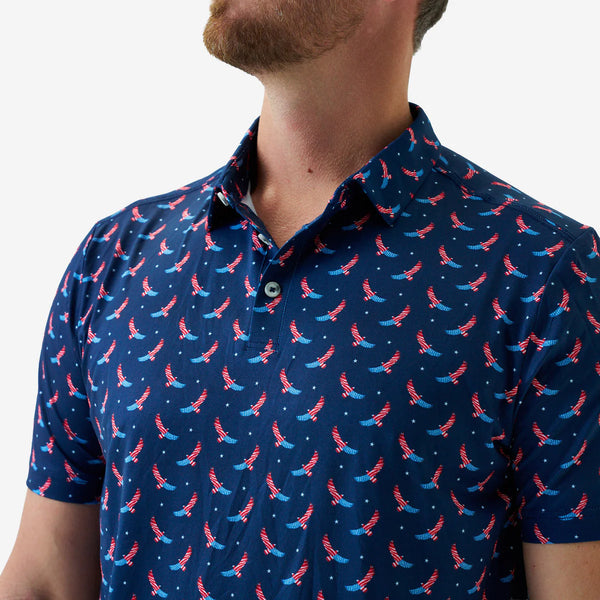USA Eagle Short Sleeve Performance Polo