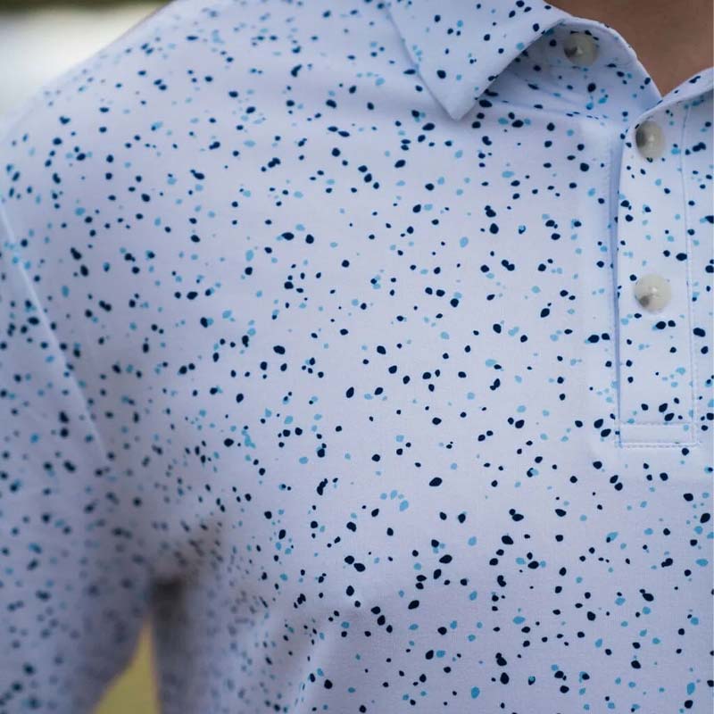 White Speckled Performance Polo