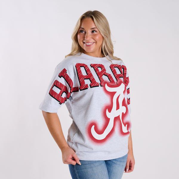 Alabama Crimson Tide Oversized Graphic Short Sleeve T-Shirt