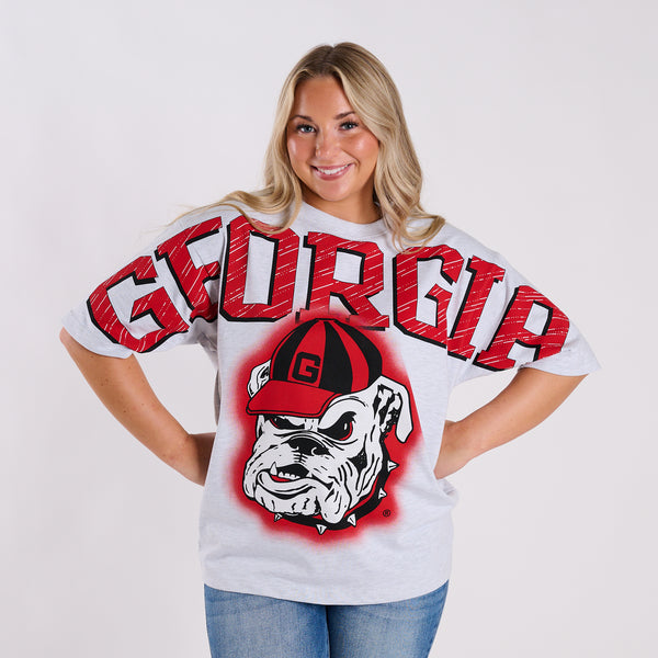 Georgia Bulldogs Oversized Graphic Short Sleeve T-Shirt
