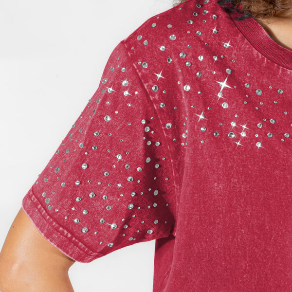 Alabama Crimson Tide Starry Shoulders Short Sleeve T-Shirt