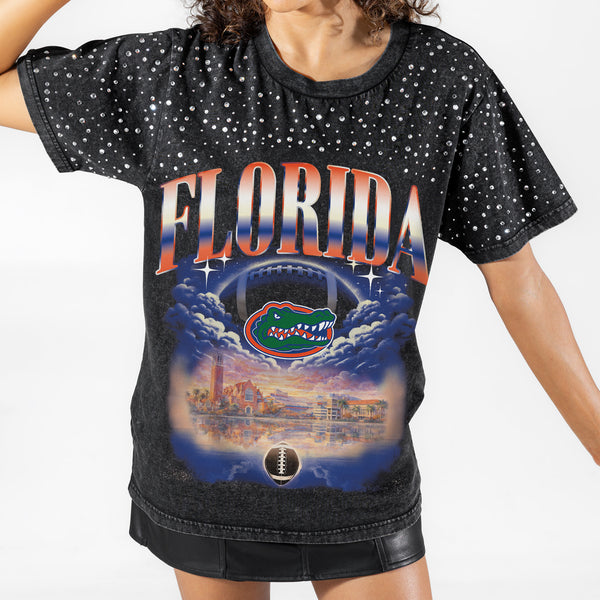 Florida Gators Starry Shoulders Short Sleeve T-Shirt