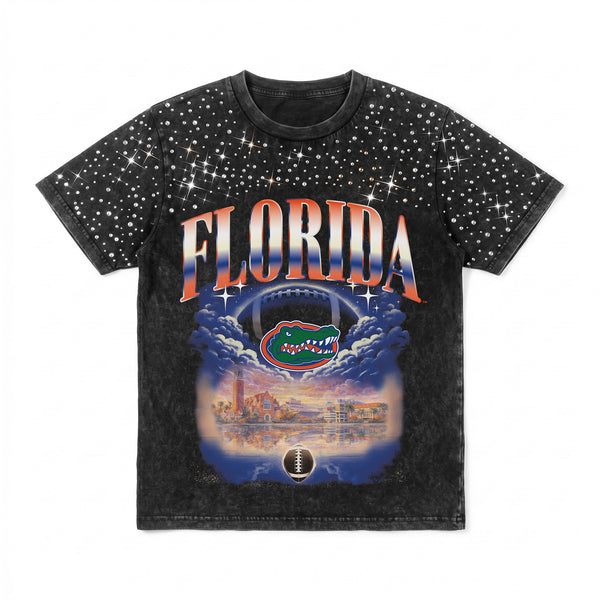Florida Gators Starry Shoulders Short Sleeve T-Shirt