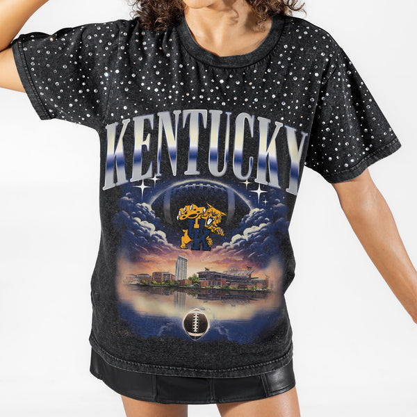 Kentucky Wildcats Starry Shoulders Short Sleeve T-Shirt