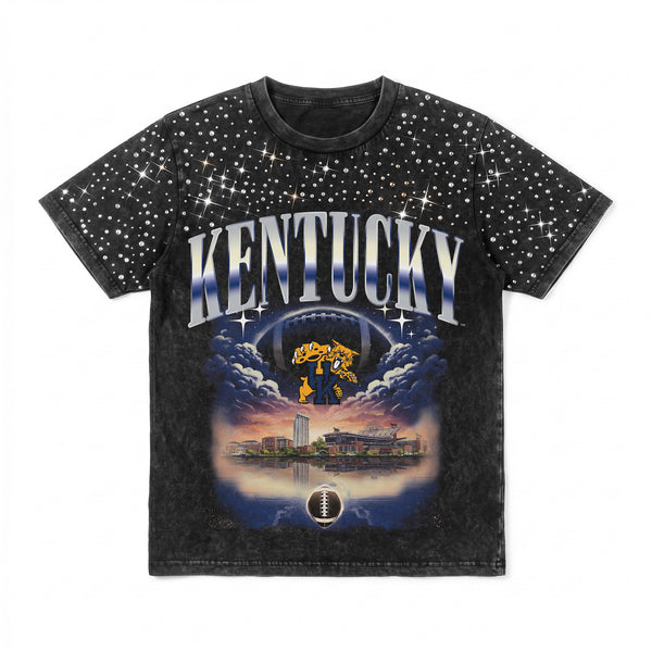 Kentucky Wildcats Starry Shoulders Short Sleeve T-Shirt