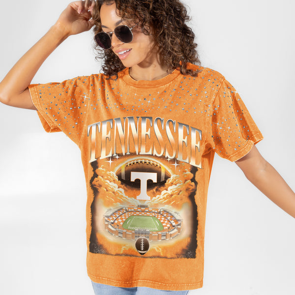 Tennessee Volunteers Starry Shoulders Short Sleeve T-Shirt