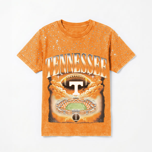 Tennessee Volunteers Starry Shoulders Short Sleeve T-Shirt