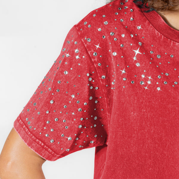 Georgia Bulldogs Starry Shoulders Short Sleeve T-Shirt