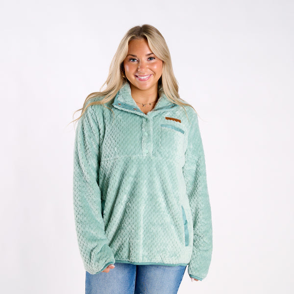 Simply Soft Fleece Snap Pullover in Harbor