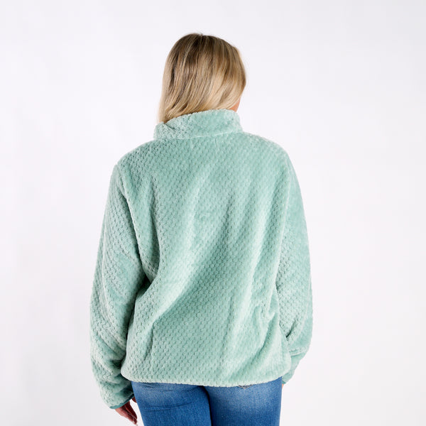 Simply Soft Fleece Snap Pullover in Harbor