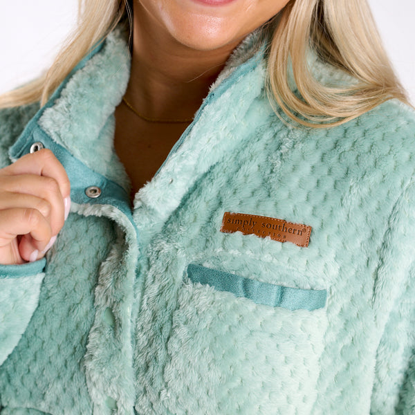Simply Soft Fleece Snap Pullover in Harbor