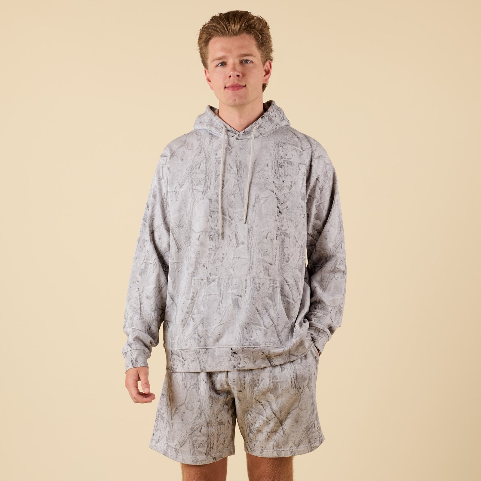 COAST apparel Men's Beaufort Grey Camo Hoodie