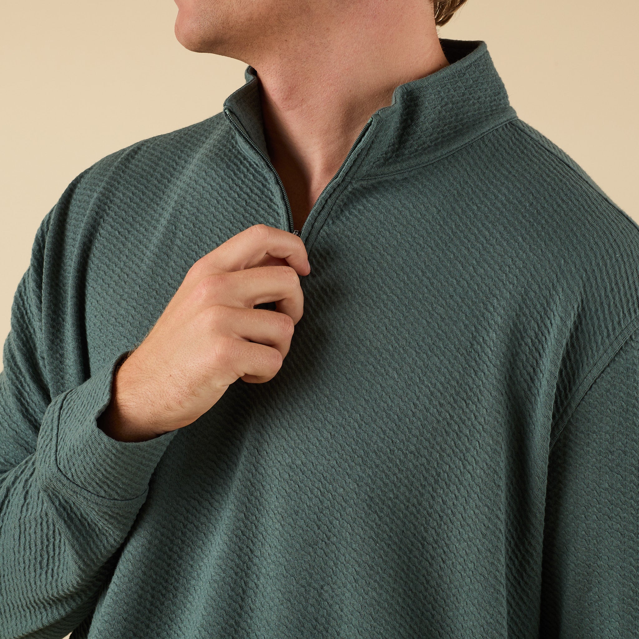 Mariner Bubble Knit Quarter Zip Pullover