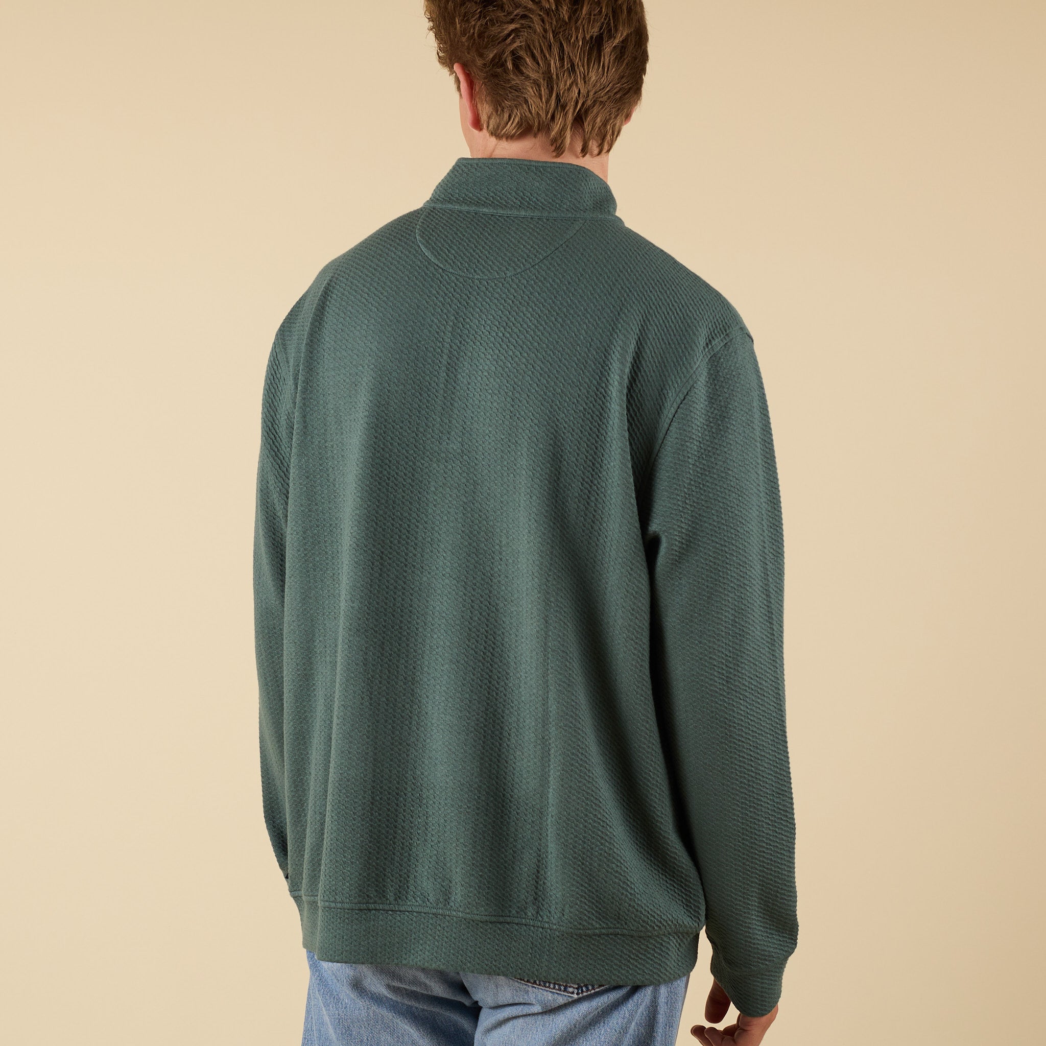 Mariner Bubble Knit Quarter Zip Pullover