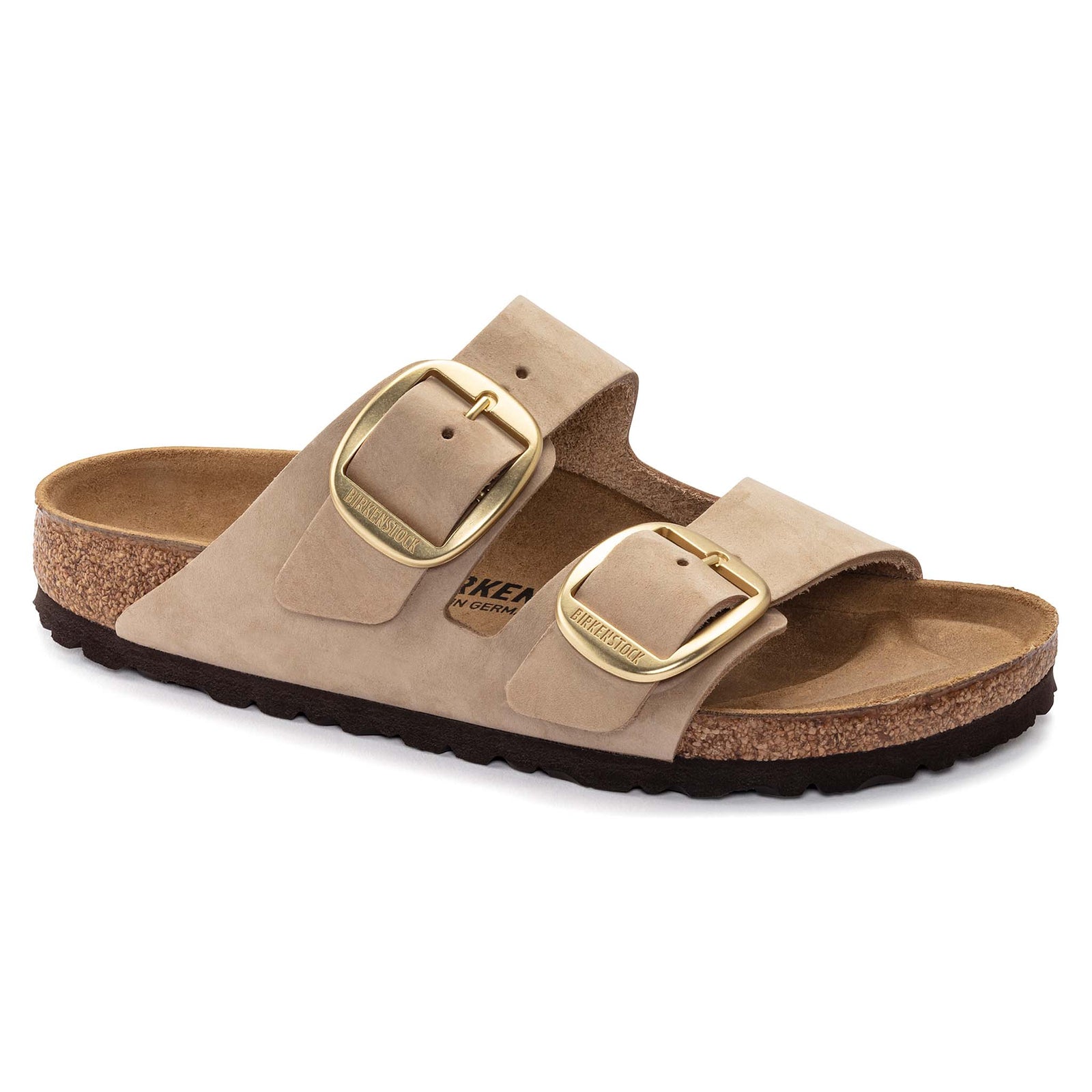 Women's Arizona Leather Big Buckle Sandals in Sandcastle