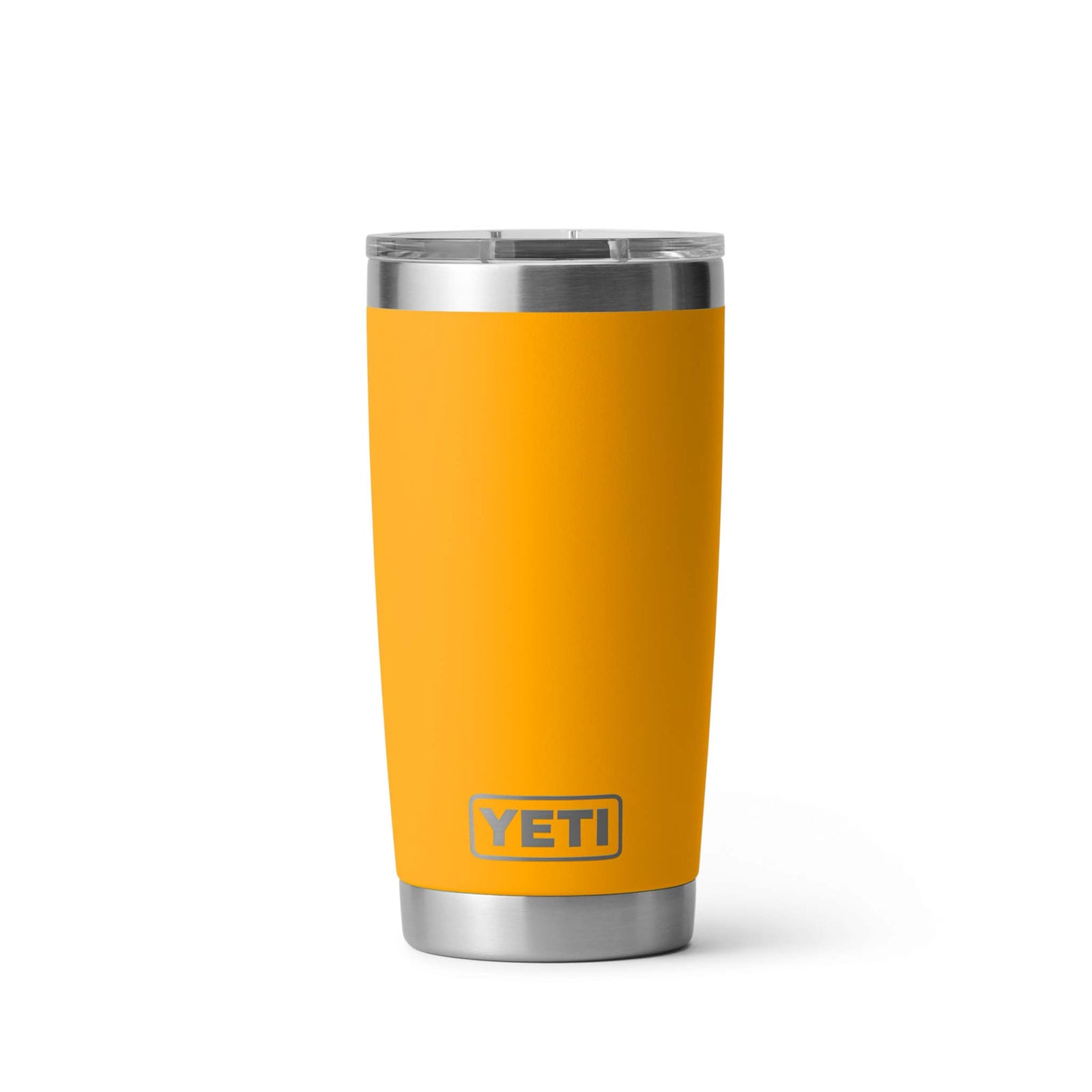 Front view of a 20 oz YETI Rambler Tumbler in Beekeeper, with stainless steel accents and the silver YETI logo near the base.