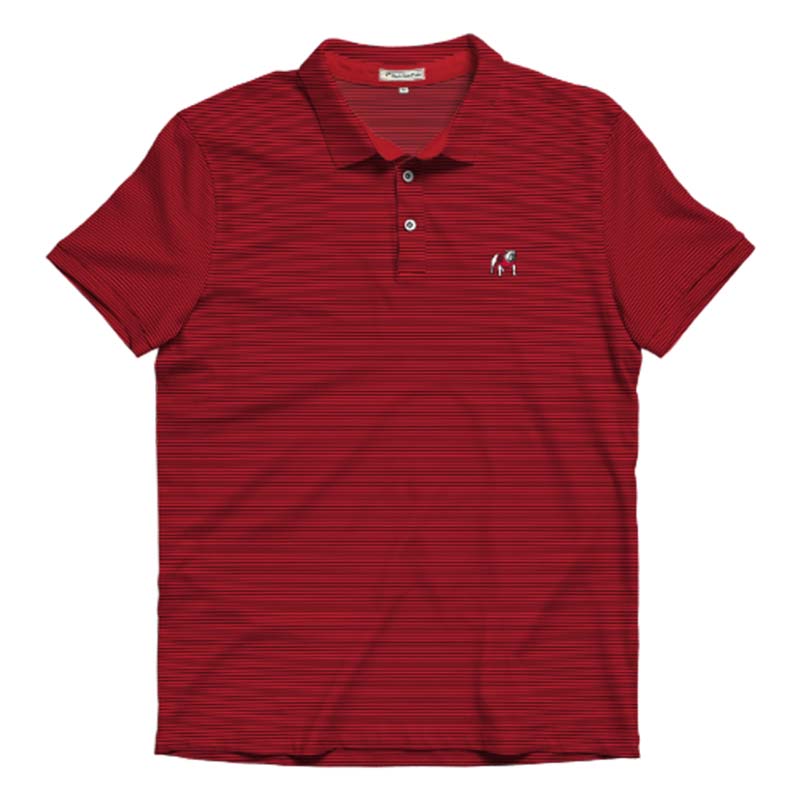 Beech Performance Polo in Red and Black