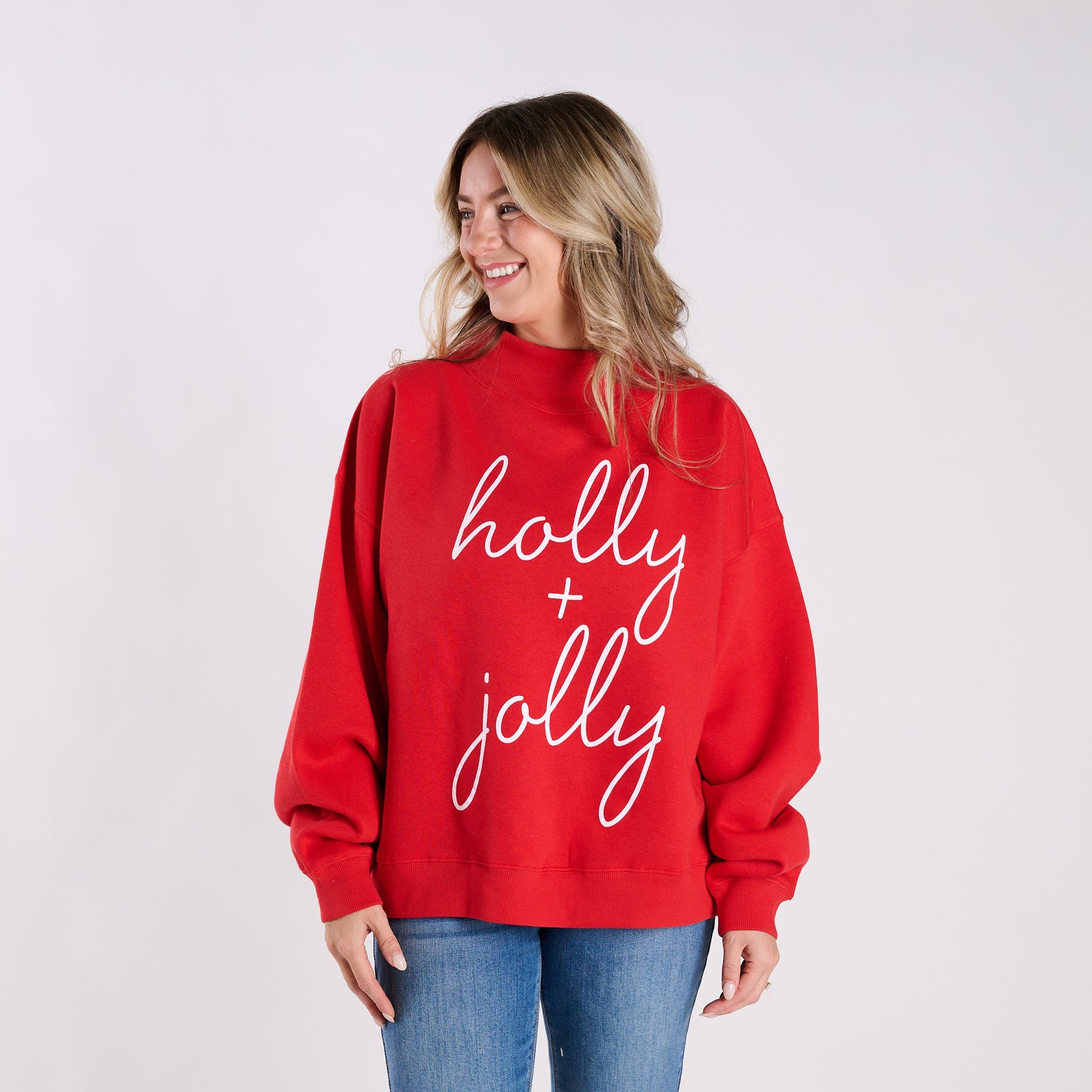 Holly & Jolly Mockneck Sweatshirt