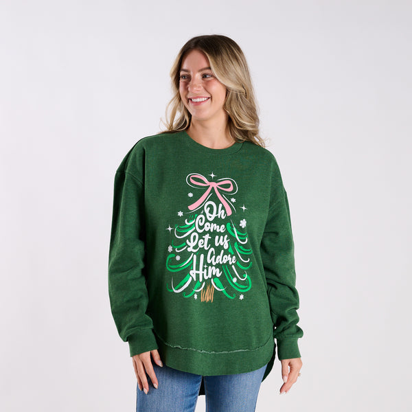 Let Us Adore Him Poncho Sweatshirt