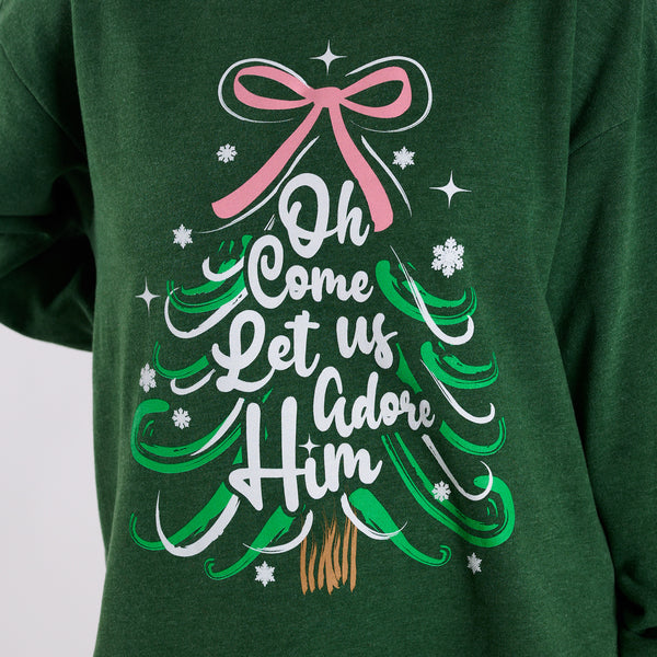 Let Us Adore Him Poncho Sweatshirt