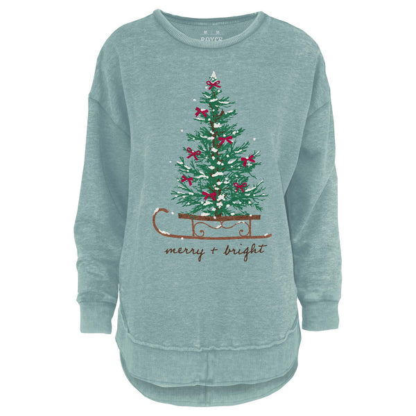 Merry & Bright Sleigh Poncho Sweatshirt