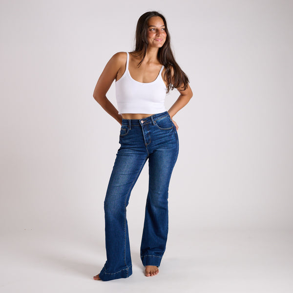 High Rise Flare Dark Wash Jeans