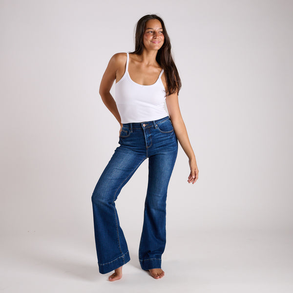 High Rise Flare Dark Wash Jeans