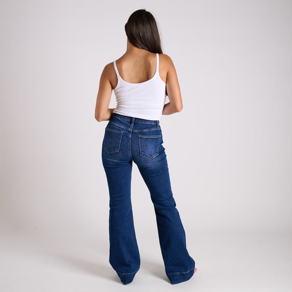 High Rise Flare Dark Wash Jeans