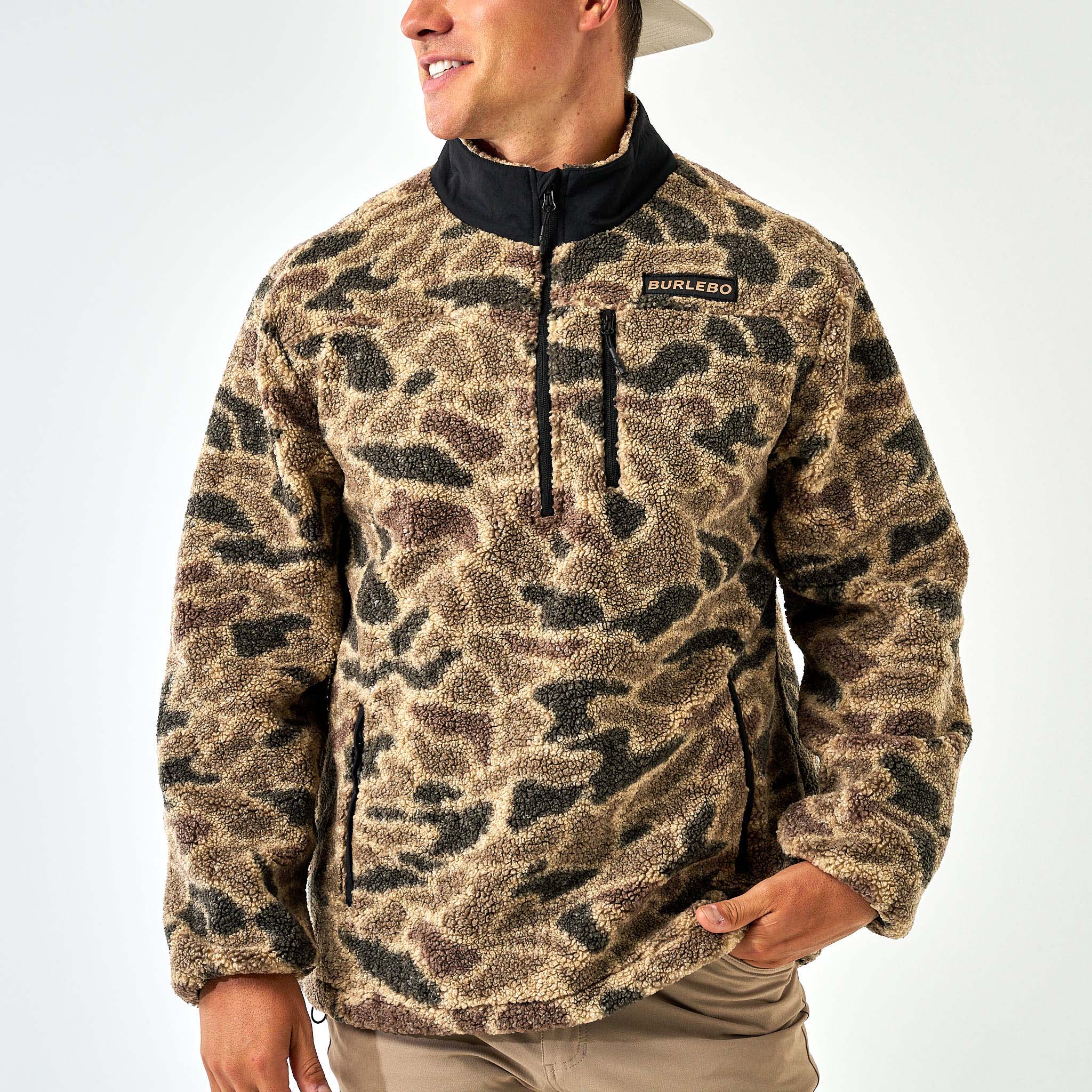 Men's Sherpa Quarter Zip Pullover Rocky Mountain Camo