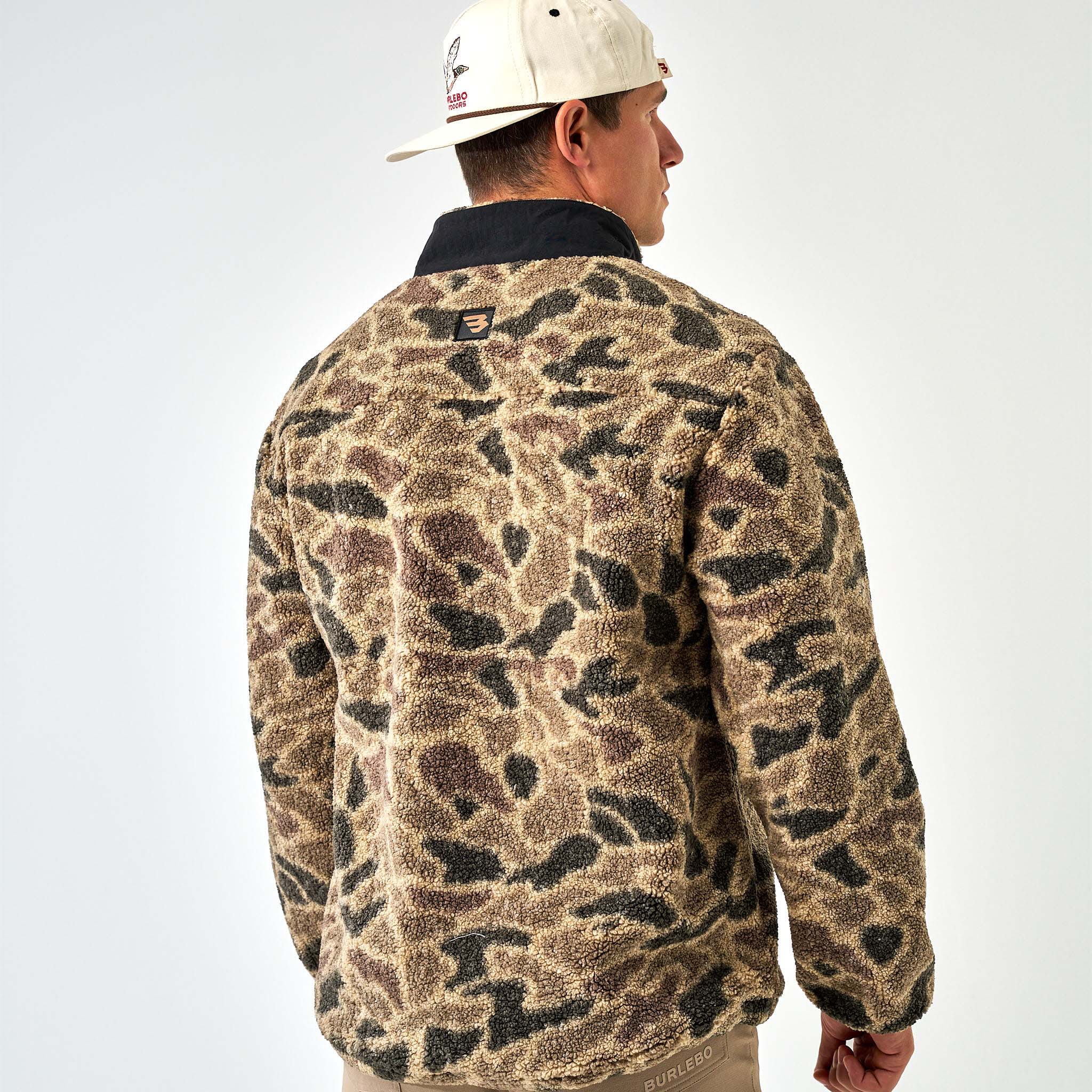 Men's Sherpa Quarter Zip Pullover Rocky Mountain Camo