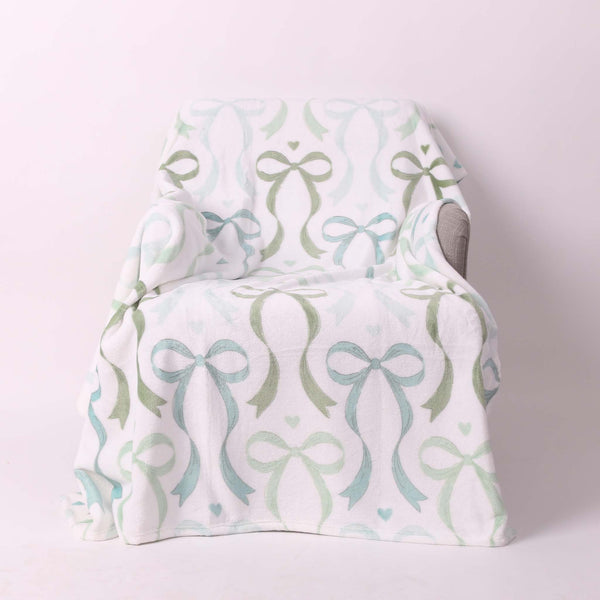 Romantic Bows Fleece Blanket