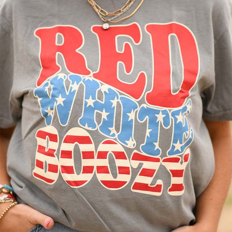 Red White And Boozy Short Sleeve T-Shirt