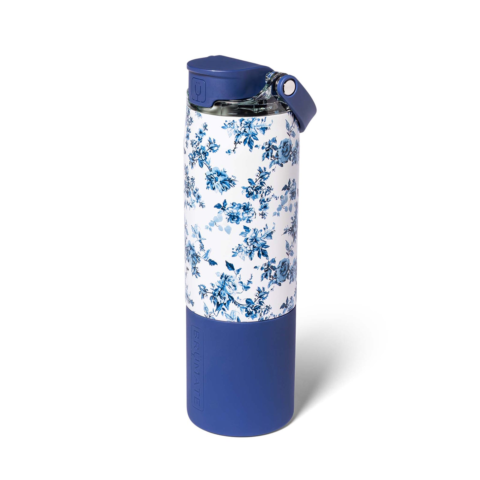 Blue floral Brumate water bottle.
