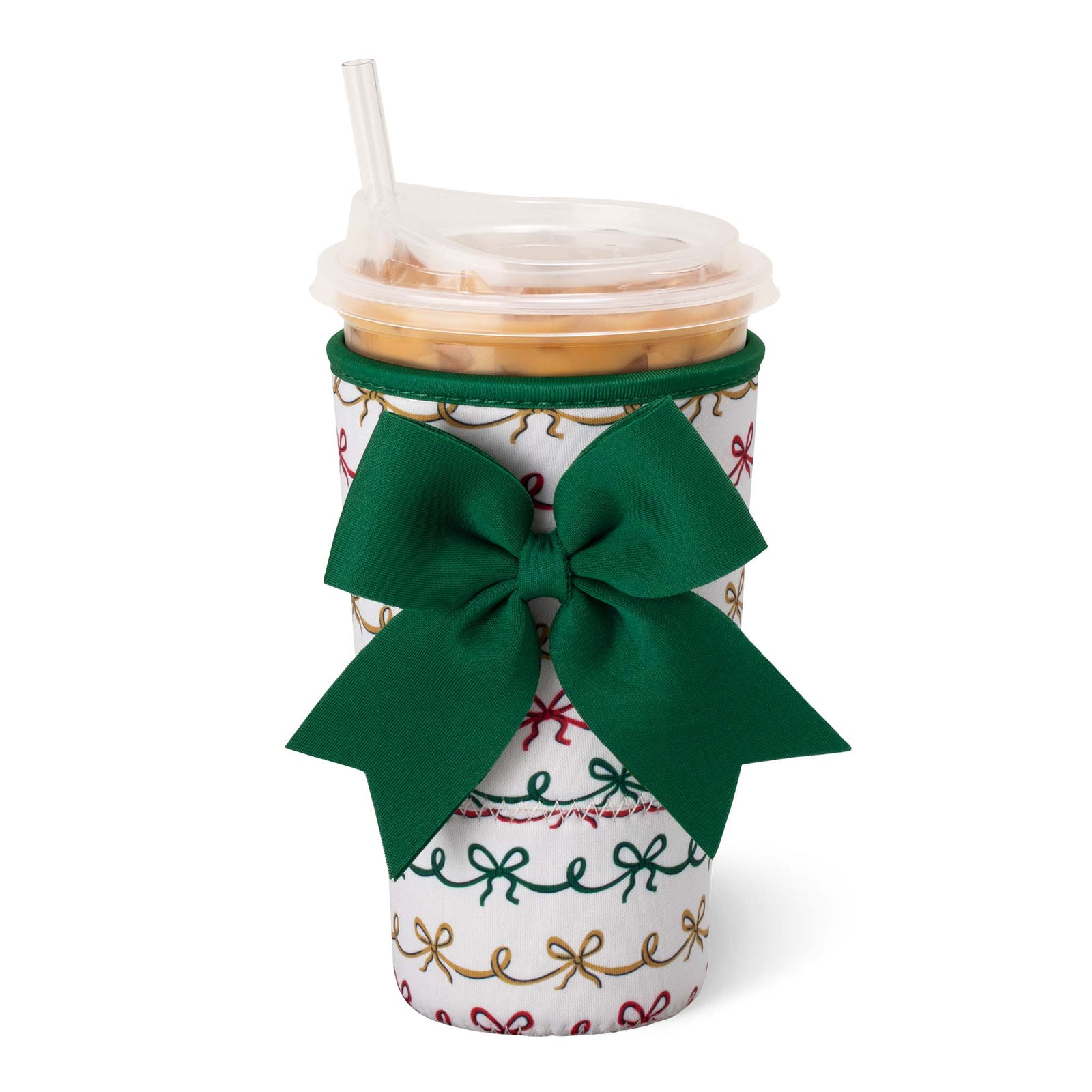 Cup holder with christmas bow design