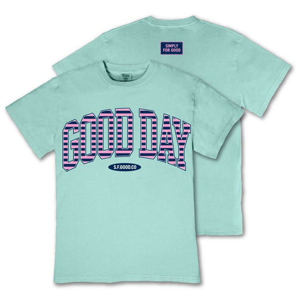 Good Day Stripe Logo Short Sleeve T-Shirt