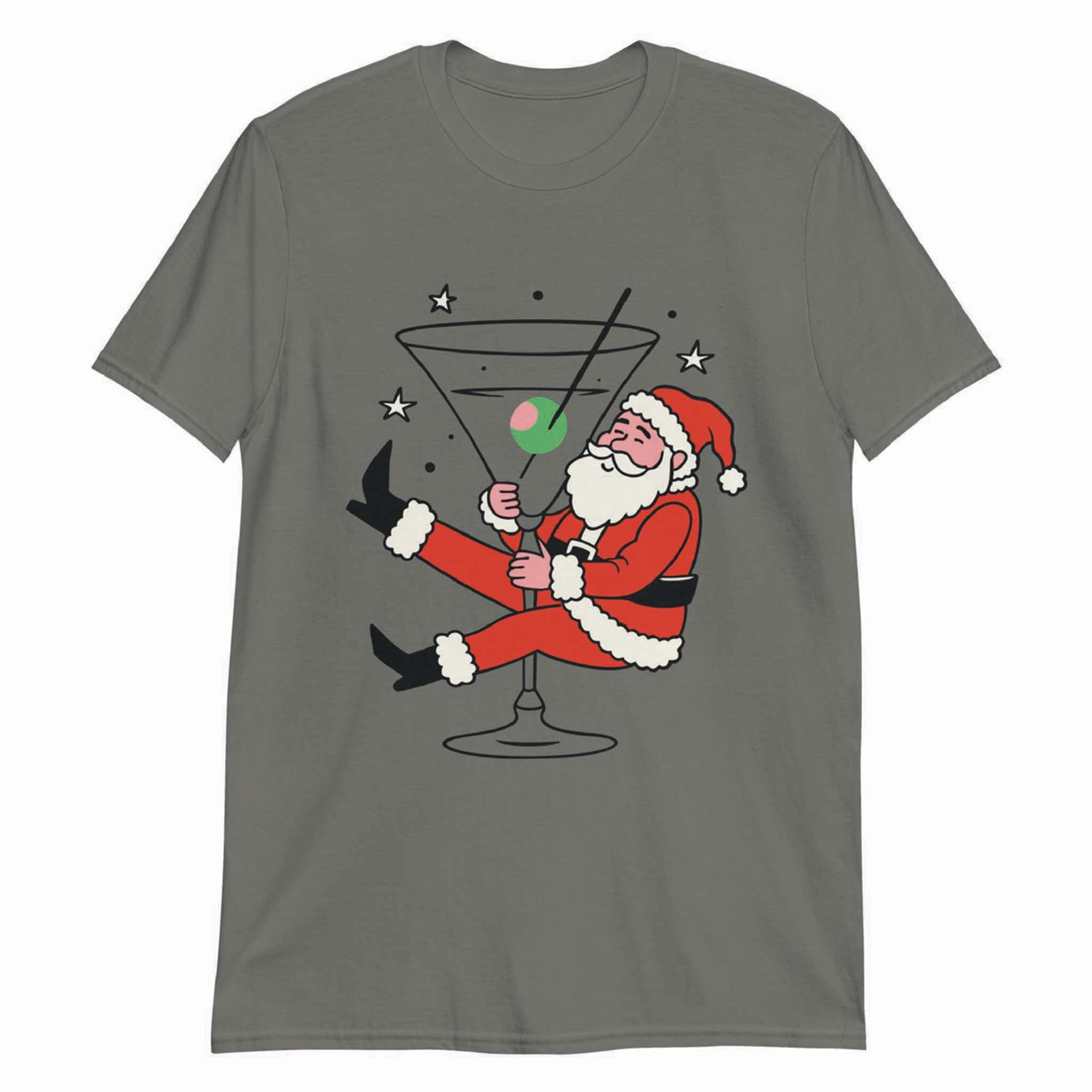 Santa Martini Short Sleeve T-Shirt