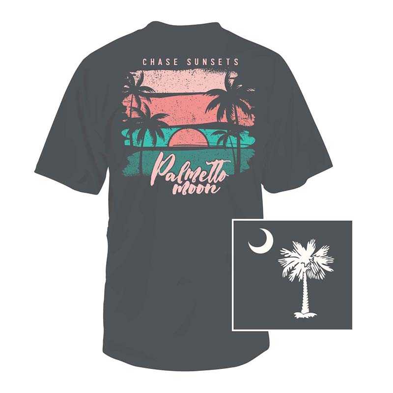 Chase Sunsets Short Sleeve T-Shirt in Dark Heather Grey