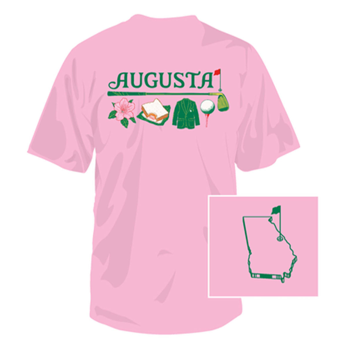 Palmetto Moon Augusta Icons Short Sleeve T-Shirt in blossom pink