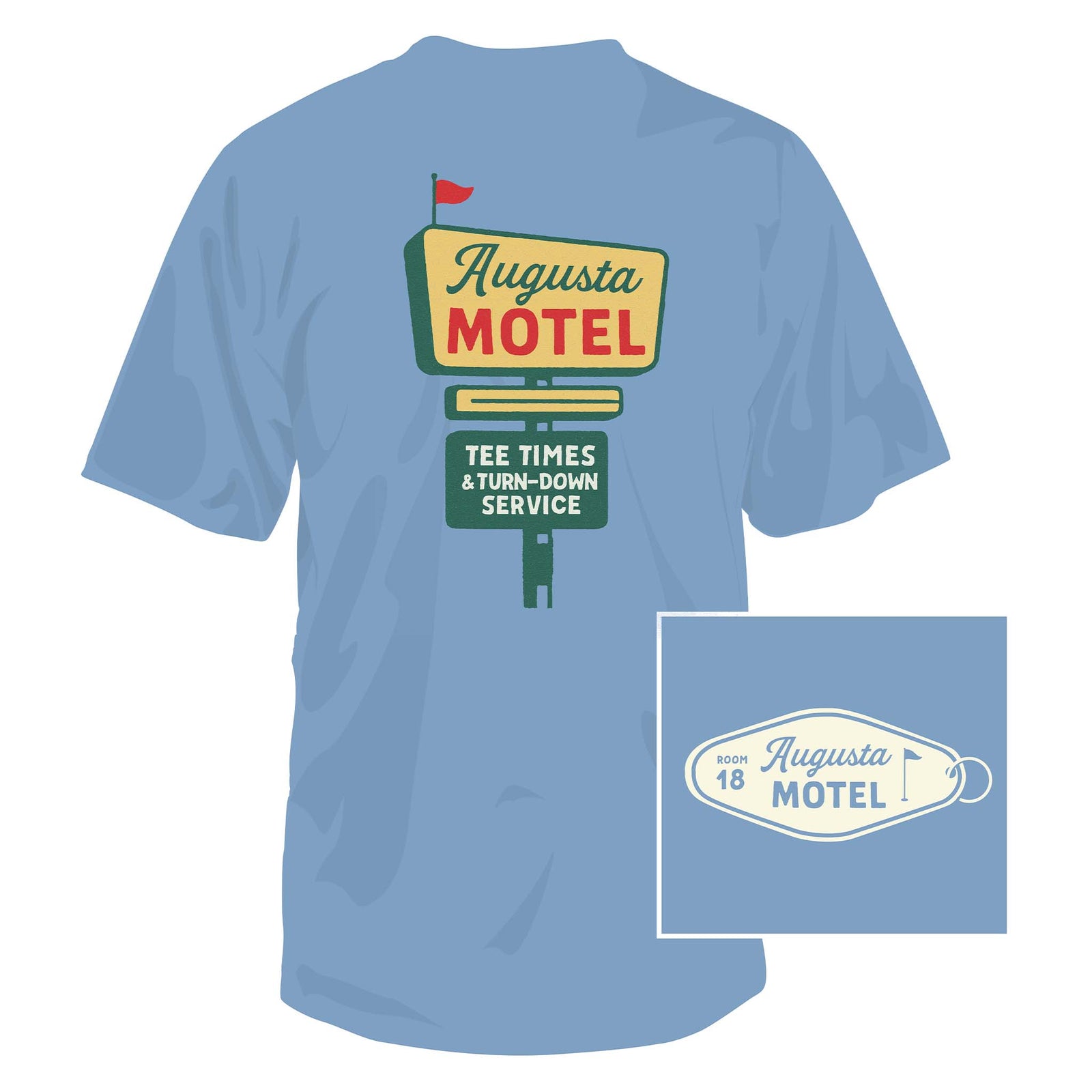 Palmetto Moon Augusta Motel Short Sleeve T-Shirt in Washed Denim