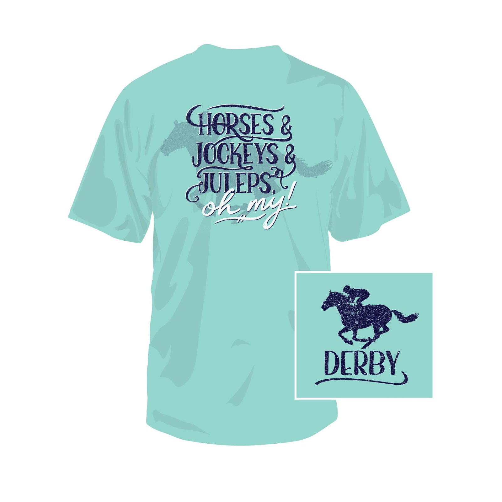 Kentucky Derby inspired graphic t-shirt.