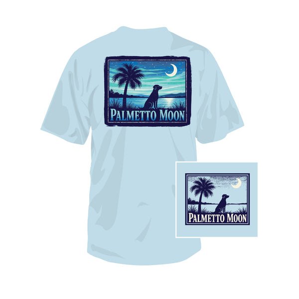 Youth Coastal Night Short Sleeve T-Shirt in Light Blue