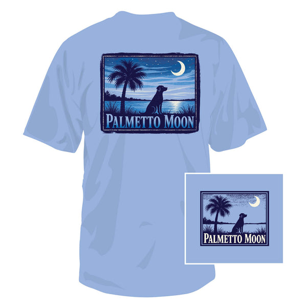 Coastal Night Short Sleeve T-Shirt in Sky