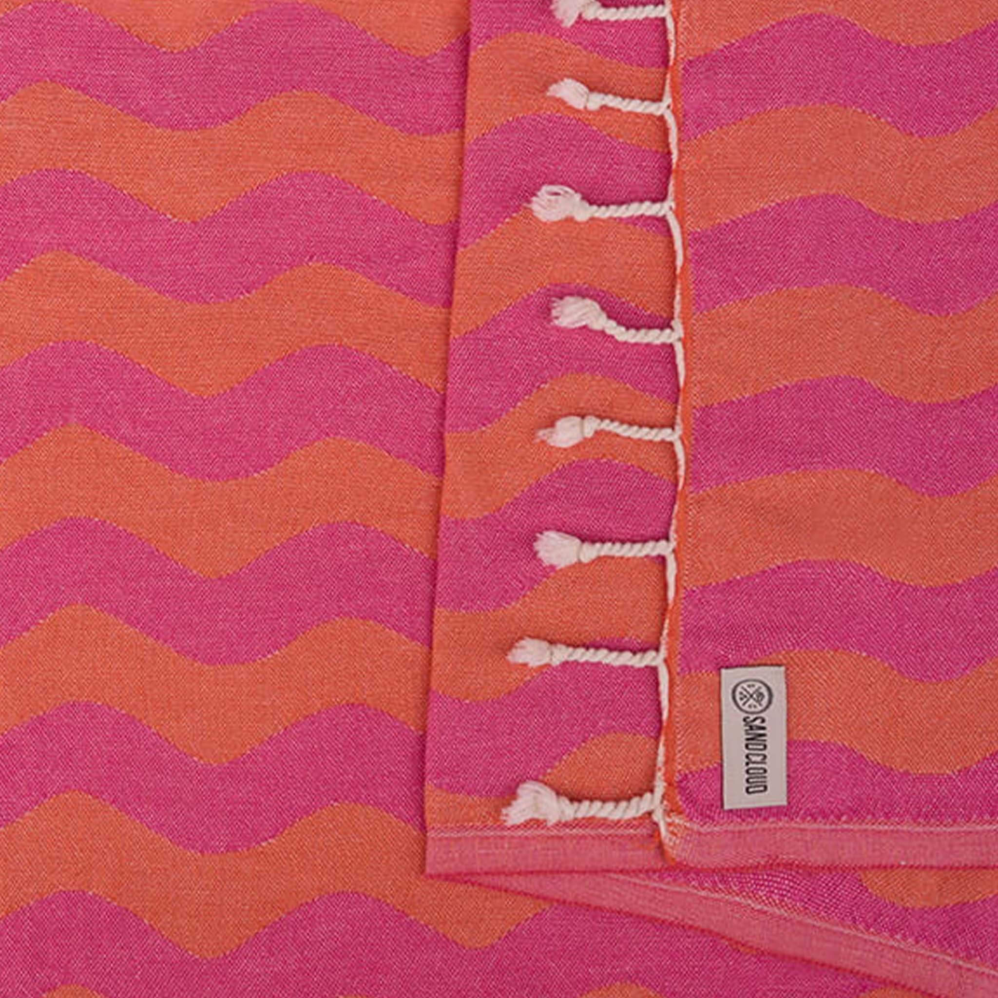 Coral Rumble Waves Towel