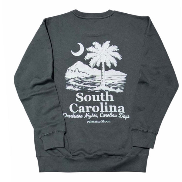  Dark gray sweatshirt with a scenic design and 'South Carolina' text on a white background