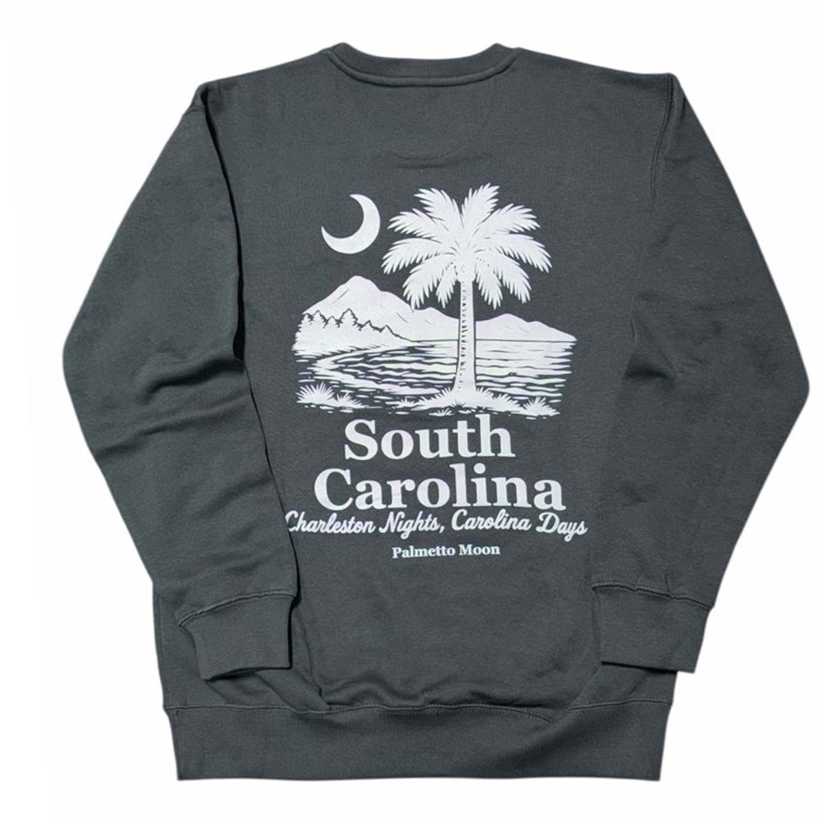 Urban Chic | Dark gray sweatshirt with a scenic design and 'South Carolina' text on a white background